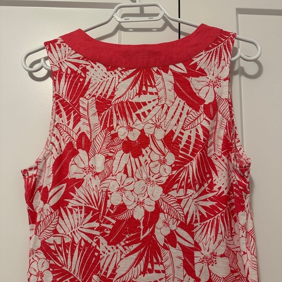 Tommy Bahama Pink White Floral Cotton Dress Size Medium - Picture 7 of 7